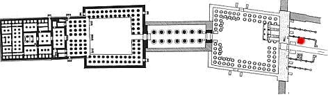 Luxortempel, Grundriss